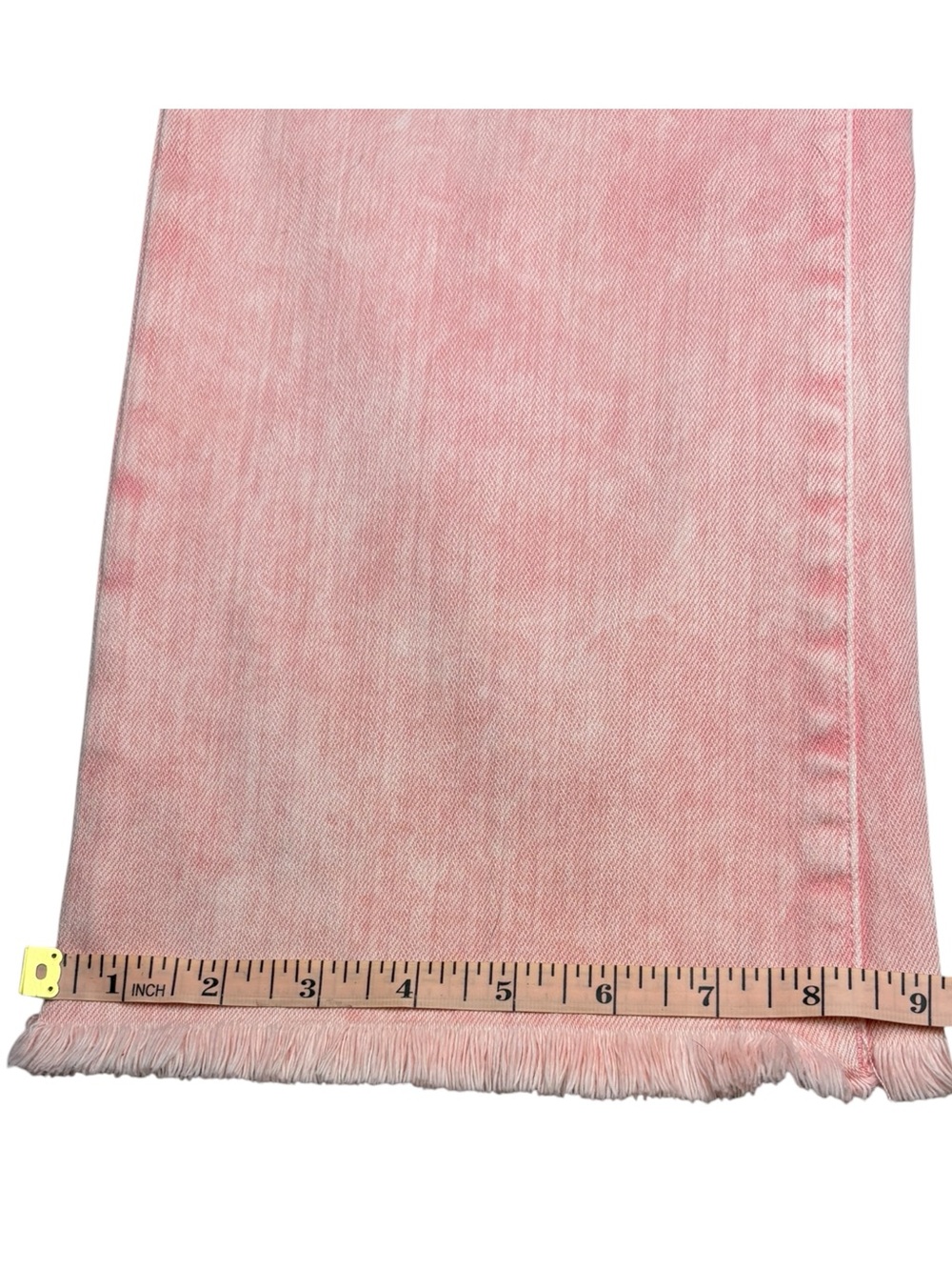 VERVET Pink Acid Wash Wide Leg Raw Hem Jeans Size 30 NWT - Picture 7 of 9